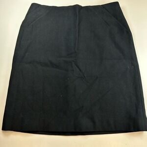 Paule Ka Sz 36 Black Cotton Blend Pencil Straight Line Skirt 27" Waist 18" Long‎
